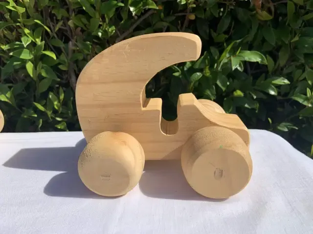 2 By 4 Pine Car With Roof - Handcrafted wooden toy from New Zealand
