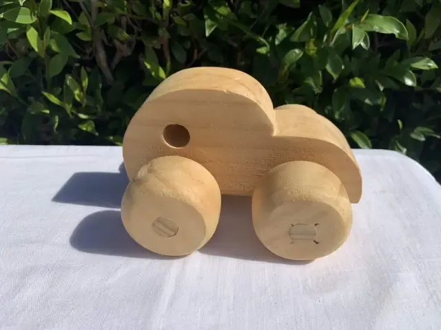 2 By 4 Pine Car - handcrafted wooden toy NZ