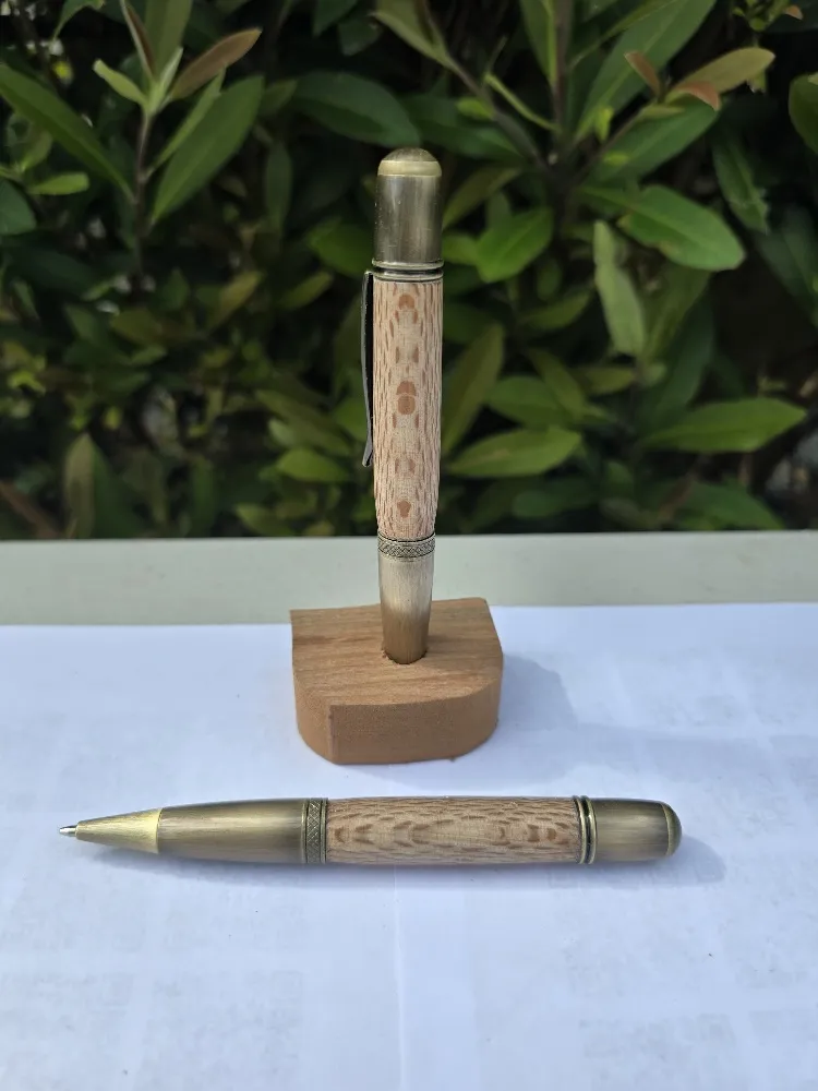 Rewa-Rewa Antique Bronze Polish Larger Ball Pen - handcrafted wooden toy NZ