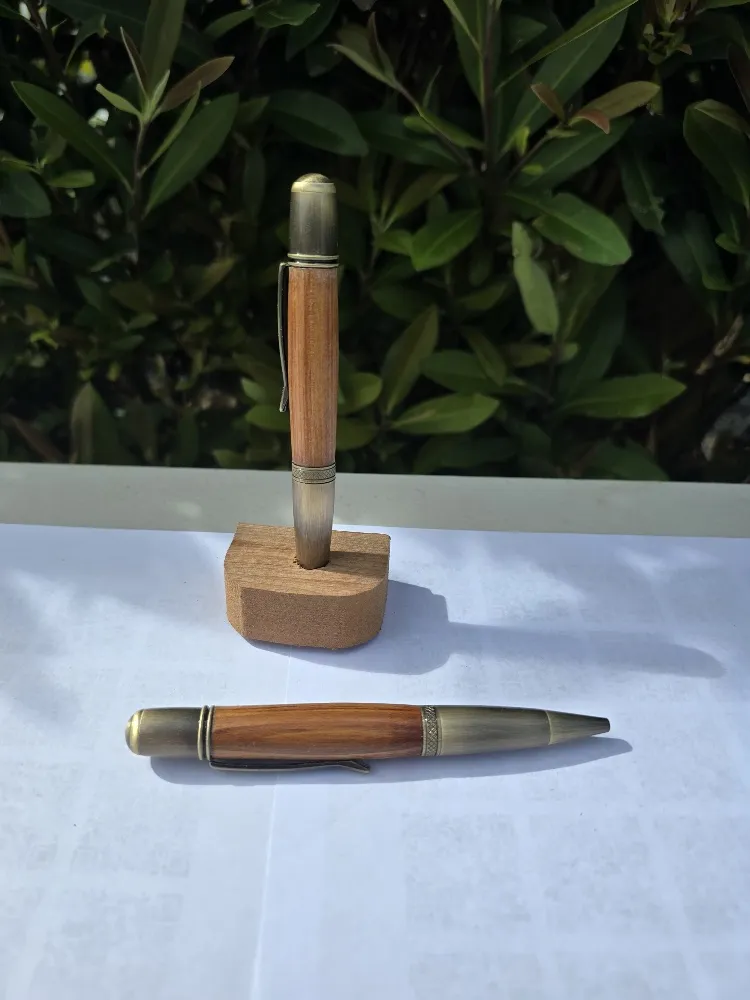 Rimu Antique Bronze Polish Larger Ball Pen - handcrafted wooden toy NZ