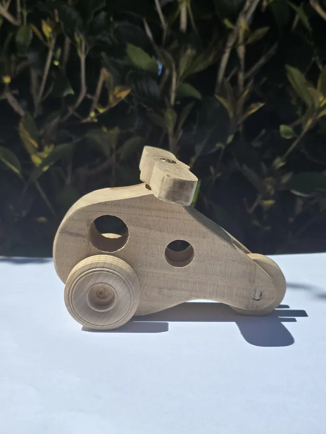 Small Pine Helicopter - handcrafted wooden toy NZ