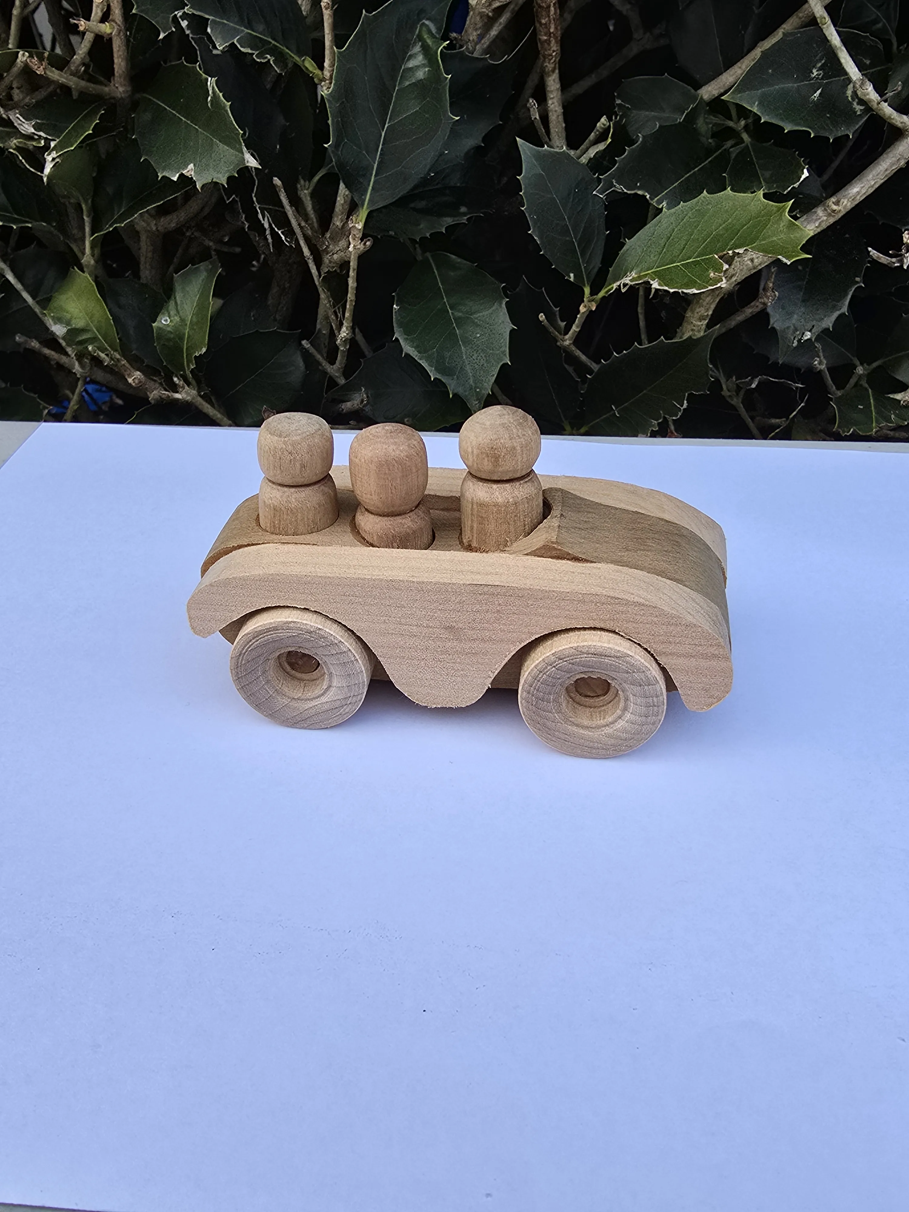 Tour Bus Wooden Car - Handcrafted wooden toy from New Zealand