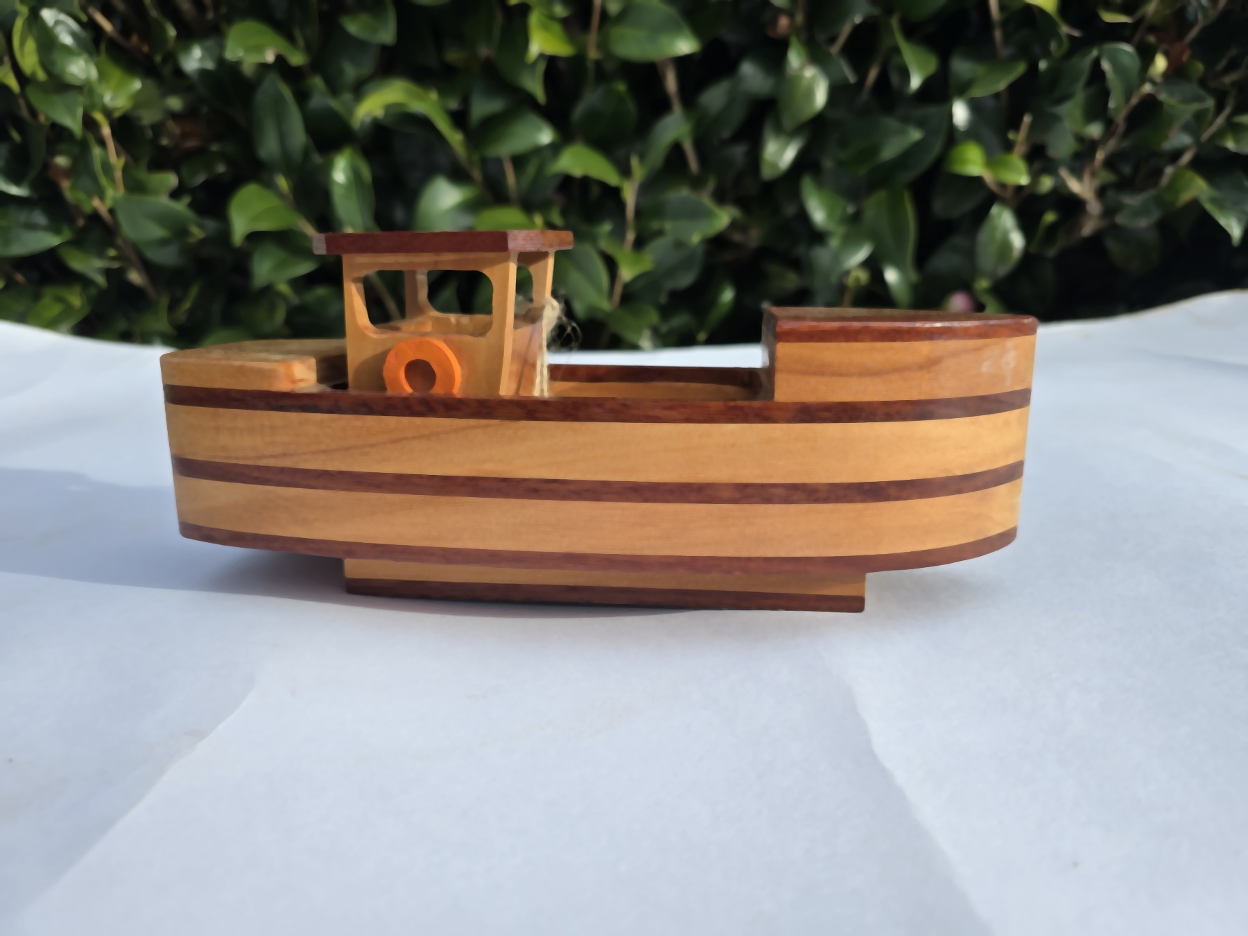 Fishing Boat - handcrafted wooden toy NZ