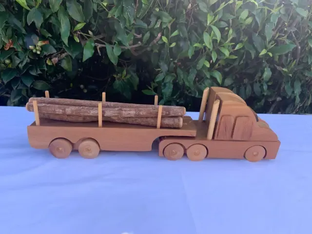 Logging Truck - handcrafted wooden toy NZ