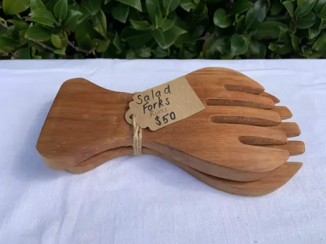 Salad Forks - handcrafted wooden toy NZ